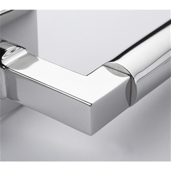ZT-Drückerpaar 1831 INFINITY, mit Smart-Clip Rosetten 2311, fest/drehbar, mit Rückholfeder, TS 37-47mm, Oberfl. 61 (Edelstahl poliert) Nr. 14417
