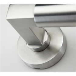 ZT-Drückerpaar 1831 INFINITY, mit Smart-Clip Rosetten 2336, fest/drehbar, mit Rückholfeder, TS 37-47mm, Oberfl. 60 (Edelstahl matt) Nr. 14473