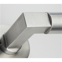 ZT-Drückerpaar 1831 INFINITY, mit Smart-Clip Rosetten 2336, fest/drehbar, mit Rückholfeder, TS 37-47mm, Oberfl. 60 (Edelstahl matt) Nr. 14473