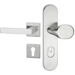 ZT-EN2-Schutzwechselgarnitur 1682 L WEST, Langschild 2089 KS, Knopf 3128 gekröpft, innen Rosette 2311SC, PZW 72mm, TS 36-53mm, ZA für Zylinderüberstand 8-15mm, Oberfl. 60 (Edelstahl matt) Nr. 27236