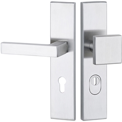 ZT-EN2-Schutzwechselgarnitur 1682 L WEST, Langschild 2094 KS, Knopf 3132 gekröpft, PZW 72mm, TS 36-53mm, ZA für Zylinderüberstand 8-15mm, Oberfl. 60 (Edelstahl matt) Nr. 32068