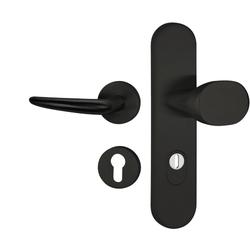 ZT-EN2-Schutzwechselgarnitur 1806 BASIC 06, Langschild 2089 KS, Knopf 3126 gekröpft, innen Rosette 2336SC, PZW 72mm, DIN Rechts, TS 36-53mm, ZA für Zylinderüberstand 8-15mm, Oberfl. 60 (Edelstahl matt) Nr. 35855