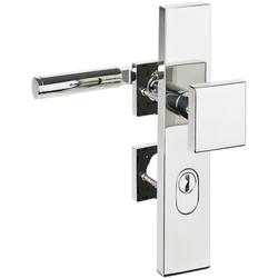 ZT-EN2-Schutzwechselgarnitur 1831 INFINITY, Langschild 2094 KS, Knopf 3132 gekröpft, innen Rosette 2311SC, PZW 72mm, DIN Links, TS 36-53mm, ZA für Zylinderüberstand 8-15mm, Oberfl. 61 (Edelstahl poliert) Nr. 32076