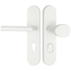 ZT-EN2-Schutzwechselgarnitur 1902 BASIC 02, Langschild 2091 KS, Knopf 3128 gekröpft, PZW 72mm, TS 35-55mm, ZA für Zylinderüberstand 9-14mm, Oberfl. 41 (weiß) Nr. 29531