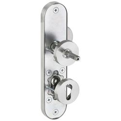 ZT-EN2-Schutzwechselgarnitur ohne Lochteil, Langschild 2089 KS, Knopf 3128 gekröpft, innen Rosette 2336 SC, PZW 72mm, TS 36-53mm, ZA für Zylinderüberstand 8-15mm, Oberfl. 60 (Edelstahl matt) Nr. 39367