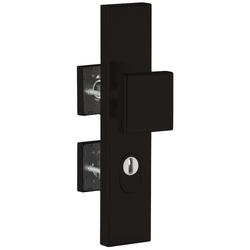 ZT-EN2-Schutzwechselgarnitur ohne Lochteil, Langschild 2094 KS, Knopf 3132 gekröpft, innen Rosette 2311 SC, PZW 72mm, TS 36-53mm, ZA für Zylinderüberstand 8-15mm, Oberfl. 74 (Classic Black, ähnl. RAL 9005) Nr. 49704