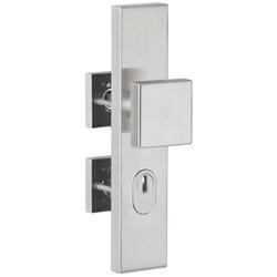 ZT-EN2-Schutzwechselgarnitur ohne Lochteil, Langschild 2094 KS, Knopf 3132 gekröpft, innen Rosette 2311SC, PZW 72mm, TS 36-53mm, ZA für Zylinderüberstand 8-15mm, Oberfl. 60 (Edelstahl matt) Nr. 46712