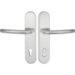 ZT-EN3-Schutzdrückergarnitur 1804 BASIC 04, Langschild 2089 KS, PZ 72mm, TS 36-53mm, ZA für Zylinderüberstand 8-15mm, Oberfl. 60 (Edelstahl matt) Nr. 38820