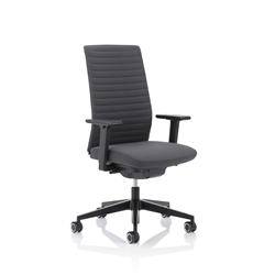 KÖHL Bürostuhl TEMPEO 6500 WAVE, mit KOMFORT-Sitz mit Seitenprofil, Sitzpolster ATLANTIC, Farbe 60999 schwarz, Rückenlehne ATLANTIC W40, Farbe 60999 schwarz, Rückenunterstützung mit Bandscheiben-Stütze (KBS®), Armlehnen Nr.63 (3D) schwarz, höhen- und tiefeneinstellbar, Funktion AUTO-Synchron-Mechanik, Schiebesitz 70mm serienmäßig, Gehäuse Kunststoff schwarz, Fußkreuz Polyamid schwarz, Rollen weich