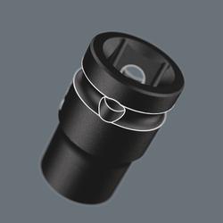Wera Zyklop Steckschlüsseleinsatz-Satz, 1/2 Zoll Nuss-Magnetleiste C Impaktor 1 Nr. 05005490001