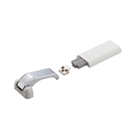 Sugatsune Hebelunterstützender Dämpfer LAD-ST-L (mit Anschlag), ideal für Tresenklappen in Bars, Restaurants und Rezeptionen, Stahl/Zink-legierung Nickel Klappenstärke 15-40mm Nr. 170-033-213
