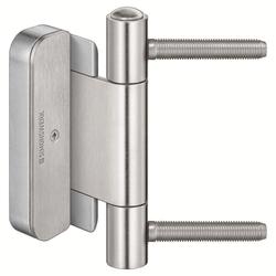 Simonswerk HT-Band, BAKA® Protect 2010 2D, Flachkopf, 2tlg., edelstahl matt gebürstet Gleitlager, Rollenlänge: 120mm, DIN-Richtung: Links-Rechts Nr. 500001423 / 5 080812 0 04006