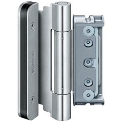 Simonswerk HT-Band, BAKA® Protect 4010 3D FD MSTS, 2tlg., Stahl Flachkopf, verkehrsweiß pulverbeschichtet Gleitlager, Rollenlänge: 140mm, DIN-Richtung: Links-Rechts (Satz a 3 Stück) Nr. 500001477 / 5 080823 0 07085