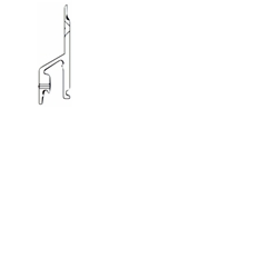 Alu-Wetterschenkel Grundprofil hoch blank mit Bohrung + Gewinde, Länge 1200mm Nr. 6052-1