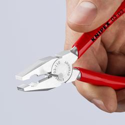 Knipex Mini-Kombizange mit Kunststoff überzogen verchromt 110 mm Nr. 03 03 110