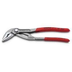 Knipex Cobra® ES Wasserpumpenzange extra-schlank mit rutschhemmendem Kunststoff überzogen grau atramentiert 180 mm (SB-Karte/Blister) Nr. 87 51 180 SB
