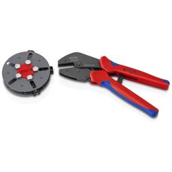 Knipex MultiCrimp® Crimpzange mit Wechselmagazin mit Mehrkomponenten-Hüllen brüniert 250 mm Nr. 97 33 03