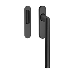 HS-Hebel innen Standard Blind, Abdeckung oval, RAL9005 schwarz struktur