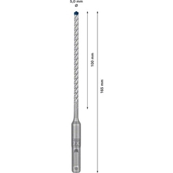 Bosch EXPERT SDS plus-7X Hammerbohrer, 5x100x165mm, für Bohrhämmer Nr. 2608900060