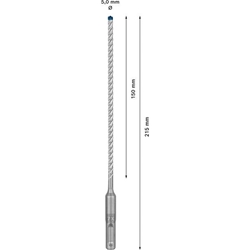 Bosch EXPERT SDS plus-7X Hammerbohrer, 5x150x215mm, für Bohrhämmer Nr. 2608900061