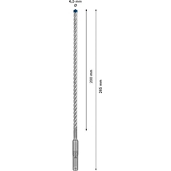 Bosch EXPERT SDS plus-7X Hammerbohrer, 6,5x200x265mm, für Bohrhämmer Nr. 2608900080