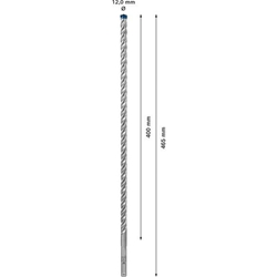 Bosch EXPERT SDS plus-7X Hammerbohrer, 12x400x465mm, für Bohrhämmer Nr. 2608900113