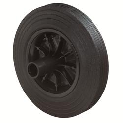 Nasenrad, Rad Ø 200mm, Gummi schwarz, Radb. 50mm, Gleitlager, Radk. Kunststoff, Tragkr. 205kg Nr. B50.200