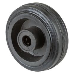 Rad, Rad Ø 80mm, Gummi schwarz, Radb. 30mm, Nabenl. 40mm, Rollenlager, Radk. Kunststoff, Tragkr. 50kg Nr. B45.080