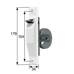 Selve Mini-Einlass-Gurtwickler ohne Mauerkasten, ohne Gurt (für Gurte bis 18mm), Deckplatte weiß, BA 154mm Nr. 080405