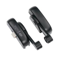 BKS Panikstangengriff B 7130, Gangflügel ohne Griffrohr, Vollblatt, ungelocht, DIN Links-Rechts, Aluminium, schwarz, 3 Punkt Verriegelung Nr. B 7130 1200