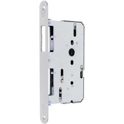 BKS Panik-Treibriegelschloss B 2190, ungelocht/9mm, Dornmaß 80mm, Winkelstulp 20x12x235mm, rund, edelstahl, DIN Links, Auslöseschieber 3,5mm, vorstehend, FA Nr. B 2190 1015