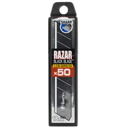 Razar black Cutterklingen 18 mm Box mit 50 Klingen Nr. LCB50RB-50H (Tajima)