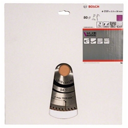 Bosch Kreissägeblatt Multi Material, 210x30x2,5mm, 80 Zähne Nr. 2608640445