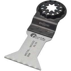 fortis Tauch-Sägeblatt Starlock BIM für Holz, Laminat, Kunststoff, Nägel, Bleche bis 2mm, Kupfer- und Aluminiumrohre und Profile, Breite 44mm x Länge 55mm (3er-Pack), Aufnahme (SL) für Fein Multimaster, Fein Multitalent und Bosch mit Starlock, Makita DTM51, DTM52
