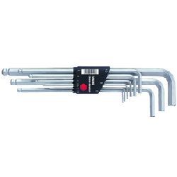 Kugelkopf-Stiftschlüssel- Satz No. 369 H9 9 teilig mit Halter Nr. 01418