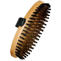 Mako Kardätsche PREMIUM 215x100mm, PVC-Messingbesatz, lackierter Naturholzkörper mit Lederriemen, zum Hervorheben der Holzmaserung Nr. 6192 00, EAN 4002168619205