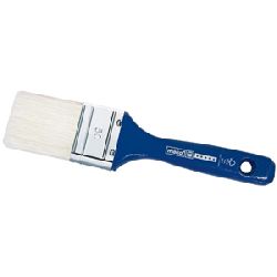 Mako Lack-Flachpinsel PREMIUM 30mm, blau-weiße all in one-Borste 9. Stärke, lackierter Naturholzgriff 100 % FSC Nr. 3553 30, EAN 4002168355455