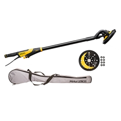 Mirka LEROS-KIT bestehend aus: 1 Mirka LEROS 9520 CV Wand- und Deckenschleifer, 5mm Hub, mit Tasche und Schleifteller Pro Variante 225mm, je 1 Pack Abranet Schleifgitter rund 225mm P80, P120 und P180 Nr. KIT1926CDMDE