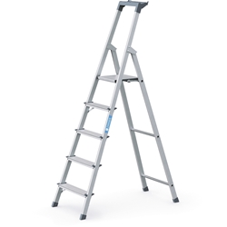 Zarges Scana S Stufen-Stehleiter 5 Stufen, Plattformhöhe 1,03m, Arbeitshöhe 3,00m Nr. 44155