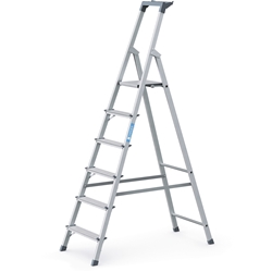 Zarges Scana S Stufen-Stehleiter 6 Stufen, Plattformhöhe 1,24m, Arbeitshöhe 3,25m Nr. 44156