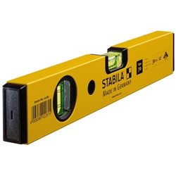 STABILA Wasserwaage Type 70, 30cm, leichtes Alu-Profil, 1 Horizontal-Libelle, 1 Vertikal-Libelle, Made in Germany Nr. 02281