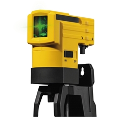 STABILA Kreuzlinienlaser LAX 50 G, 3-teiliges Set, selbstnivellierend, helle grüne Laser-Linien, Reichweite bis 30m, Einknopfsystem, Schutzklasse IP 53, Mehrzweckplattform, Tasche Nr. 19110