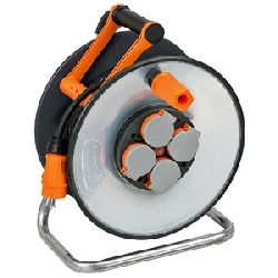 Brennenstuhl professionalLINE SteelCore Kabeltrommel SC 2100 IP44 (25m H07RN-F 3G1.5, Trommelkörper aus Stahlblech, Baustelleneinsatz und ständiger Einsatz im Freien, BGI 608, Made in Germany) Nr. 9191250100