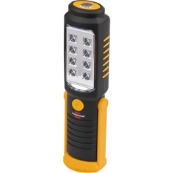 Brennenstuhl LED Taschenlampe mit Batterie / SMD LED Handleuchte mit 250+100lm (Werkstattlampe mit max. 10h Leuchtdauer, drehbarer Haken und Magnet) Nr. 1175410010
