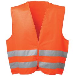 Warnschutzweste OSKAR orange-rot, 100% Polyester EN 471 Kl.2, fluoreszierend Nr. 22686