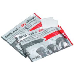 Sata Cleantücher wet and dry für Atemschutzmasken, Pack a 10 Stück Nr. 134965
