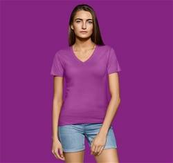HAKRO Damen V-Shirt Classic, Essentials, Regular Fit, 1/2-Arm Nr. 126