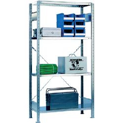 Schulte-Grundregal-Clip 2000x1000x400mm 4-Böden verzinkt 12740-4 Typ 150 Stecksystem 150 Kg Fach
