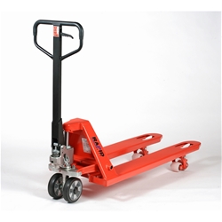 Rapid Junior III handhydr. Hubwagen Tragkraft 2.500 kg, Gabellänge: 1.150 mm, Gabelbreite: 540 mm, Rollen: Polyurethan/Polyurethan-Tandem, RAL2002 bluorange Nr. 25001150540PPB
