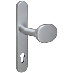 Trendline Außentürknopf fest-drehbar auf Langschild PZ 92/8mm, RAL 9016 verkehrsweiß Bohrmaß 210mm M5